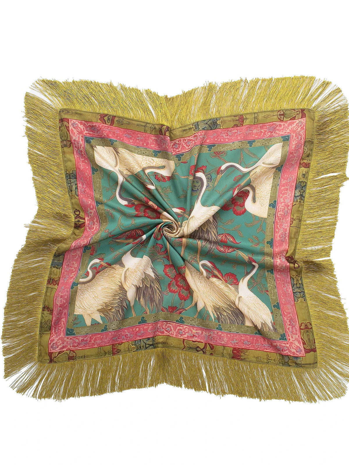 Vintage Patchwork Tassel Scarf