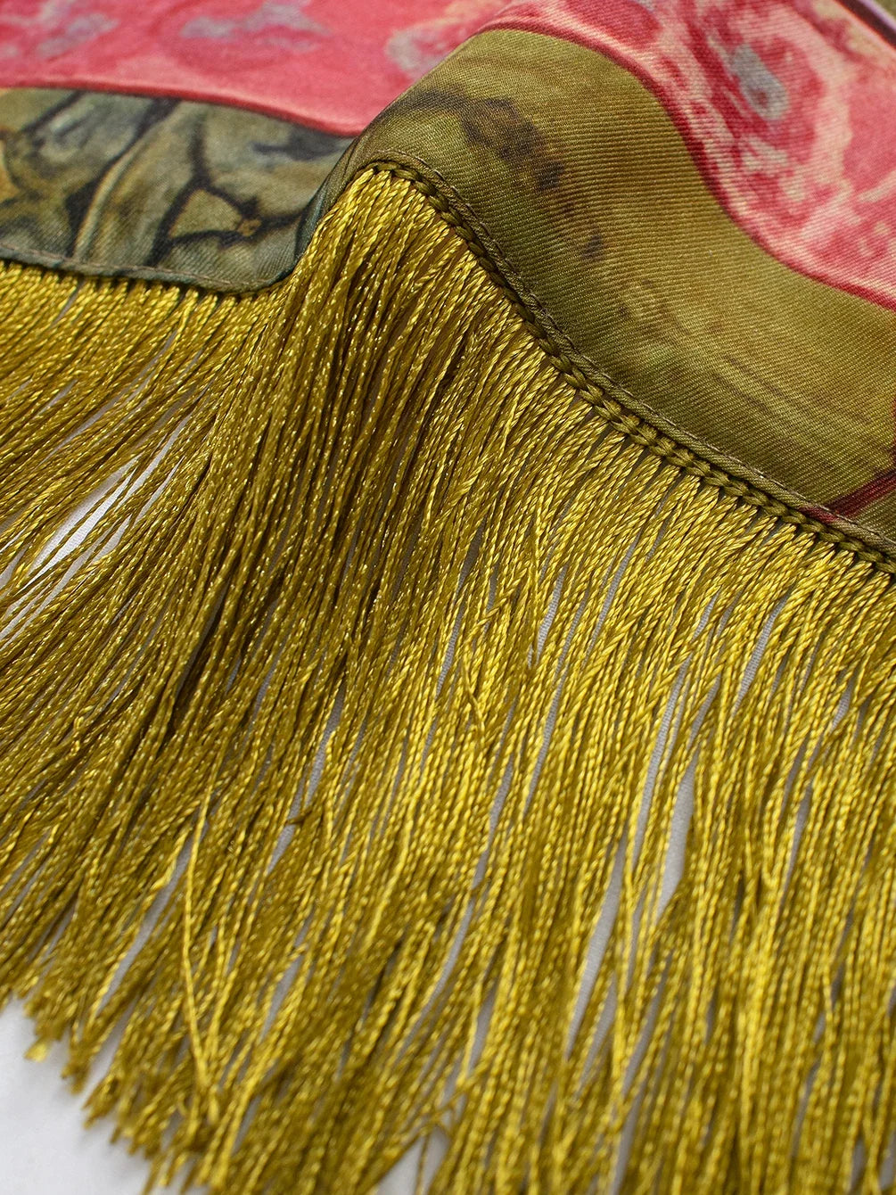 Vintage Patchwork Tassel Scarf