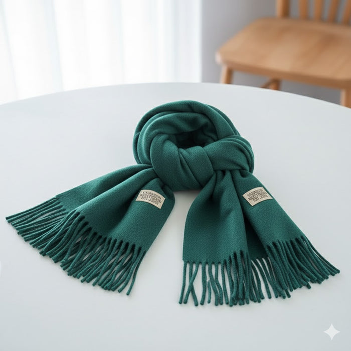 Green double-sided scarf