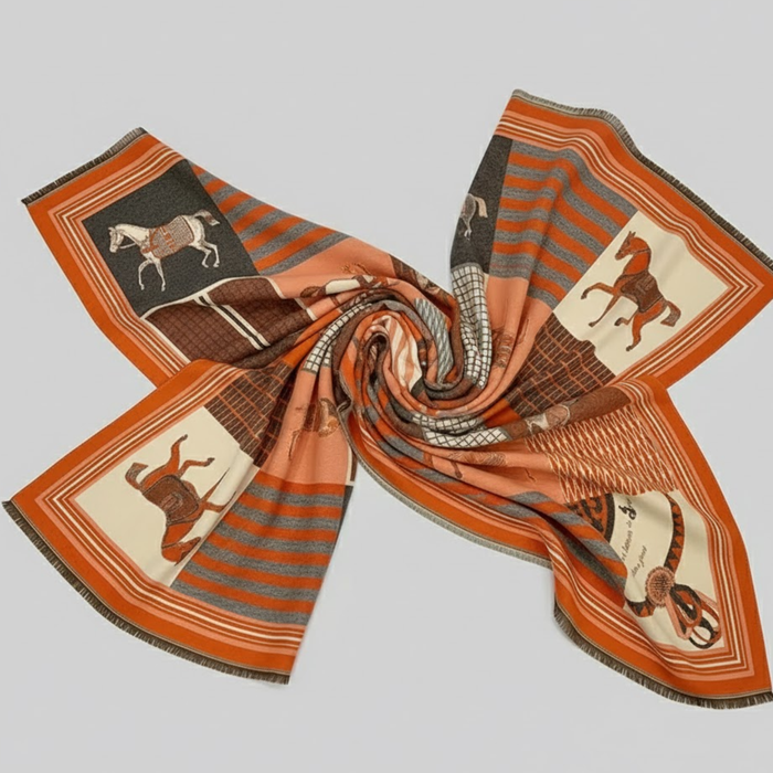 Horse print shawl wrap