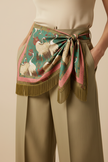 Vintage Patchwork Tassel Scarf